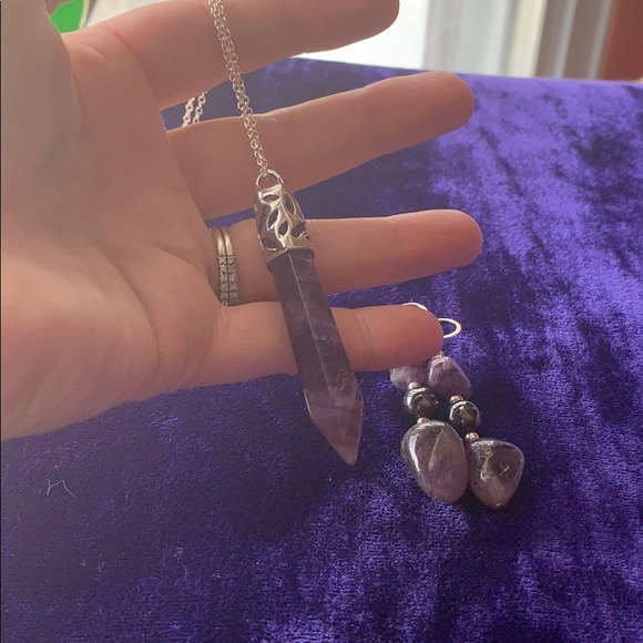 Amethyst pendant and SS magnetite amythyst - Picture 3 of 3